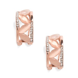 SOHI Women's Pink Marquise Hoop Earrings - 1 of 3