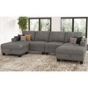Belffin U-Shaped Chenille Modular Sofa - 6-Seater with Hidden Storage & Tool-Free Assembly - 3 of 4