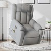 vidaXL Stand up Massage Recliner Chair Light Gray Fabric - 2 of 4