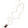 Anna-Kaci Women's Gold Tone Rope Chain Fashion Necklace with Enamel Pendant and Gemstone Accent - Black - 3 of 4