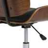 TiramisuBest Bentwood Office Chair - Black Faux Leather, Curved Seat, 360 Swivel, Adjustable Height - 2 of 4