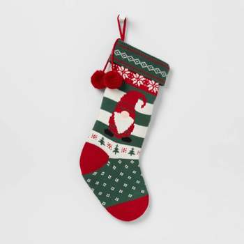 Target Mini Christmas Stocking Letter Y Monogram Striped Knit Red/White  Xmas 8”