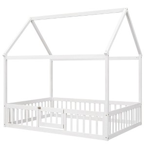 LOVMOR Montessori Floor Bed Metal or Wood for Kids - 1 of 4