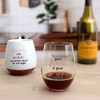 Pavilion Gift Company - Partner In Crime - Gift Boxed 18 oz Stemless Wine Glass - Drinkware - 3 of 4