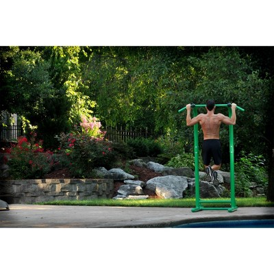 Green Heavy-Gauge Steel Outdoor Fitness Power Tower
