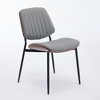 NicBex Set of 2 Mid-Century Modern Dining Chairs with Soft Backrest,Faux Leather Armless Chairs with Metal Legs for Kitchen,Living Room - 4 of 4