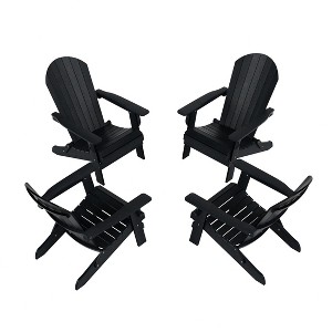WestinTrends Tuscany HIPS¬¨‚Ä†Outdoor¬¨‚Ä†Patio¬¨‚Ä†Folding¬¨‚Ä†Adirondack¬¨‚Ä†Chair (Set of 4) - 1 of 4