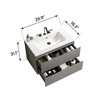 NicBex Floating Bathroom Vanity with Sink and Faucet Holes,Bathroom Sink Vanity with 2 Drawers,Oak/Walnut/White/Gray - 3 of 4