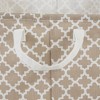 Design Imports Set of 2 Rectangle L 10.5 x 17.5 x 10 Pe Coated Cotton Poly Laundry Bins Lattice Stone: Polyester, 2 Handles, 1837 Volume - 3 of 4