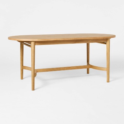 Cardamine Racetrack Dining Table Natural Wood - Threshold™ designed with Studio McGee