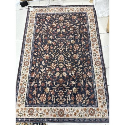 Area Rugs Floral Rug Non Slip Large Living Room Rug Washable Vintage Bohemian Soft Carpet for Bedroom Home Office