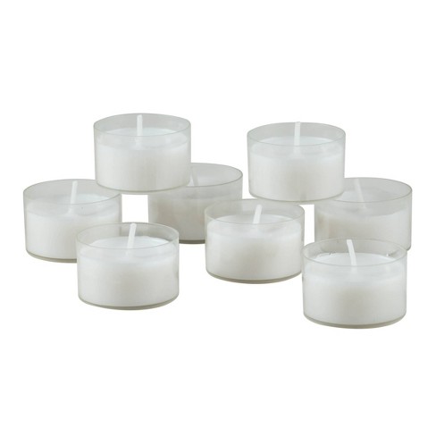 10 X 1 TEALIGHTS CANDLES WHITE UNSCENTED 7HR 7 HOUR LONG BURNING TIME TEA LIGHT 