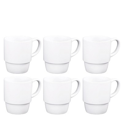 Bruntmor Porcelain 24 Oz Large Coffee Mug Set With Big Handle Microwave  Safe Set Of 4, White : Target