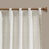 Boho Style Cotton Printed Chenille Detail Window Panel, Lightweight Cotton Light Filtering Valance for All Decor Styles - 4 of 4