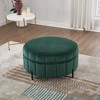 NicBex 31.5"W Round Storage Ottoman with Reversible Lid,Velvet Pumpkin-shape Storage Foottool,Storage Bench for Living Room,Bedroom and Office - 2 of 4