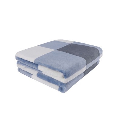 PiccoCasa Christmas Couch Sofa Flannel Fleece Checker Lightweight Bed Blankets