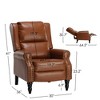 MAYEERTY Whiskey Brown Faux Leather Pushback Recliner Chair, Ergonomic Design for Living Room, Bedroom & RV - 4 of 4