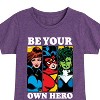 Girls' - Marvel - Be Your Own Hero Fitted Short Sleeve Graphic T-Shirt - 2 of 4