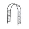 Plow & Hearth - Montebello Iron Garden Arbor Trellis With Beautifully ...