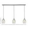 Toltec Lighting Any 3 - Light Chandelier in  Brushed Nickel with 5" Natural Fusion Shade - 2 of 2