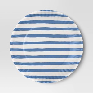 10" Melamine Striped Dinner Plate Blue - Room Essentials™ - 1 of 3