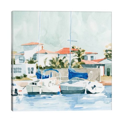 26" x 26" x 0.75" Beach Town Summer Ii by Emma Caroline Unframed Wall Canvas - iCanvas