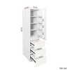 71"H Multifunctional Kitchen Pantry Storage Cabinet Pantry Organizer with 3 Shelves, 4 Door Shelves and 3 Drawers, White-ModernLuxe - 4 of 4
