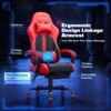 RSPGAME Basic Ergonomic Gaming Chair for Adults, PU Leather Office Chairs with Vibration Lumbar Support and Retractable Footrest, Home Computer Chairs - 3 of 4