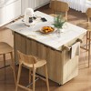 Bella Depot 55.5" Fluted Kitchen Island with Drop Leaf and Storage Cart with Power Outlet - 4 of 4