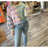 Women's Multi Color Striped Sweater - PAPERMOON - 2 of 3