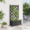 vidaXL White Iron 4-Floor Flower Stand with Wheels, Durable Plant Rack with Strong Frame and Versatile Storage Shelf, 17.3"x9.1"x31.5" - 3 of 4