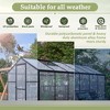 6 x 8 FT Greenhouse for Outdoors Polycarbonate Greenhouse with Quick Setup Structure and Roof Vent Aluminum Large Walk-in Greenhouse Black - 2 of 4