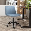 CAVINAS Fabric Swivel Office Chair with Thick Cushioning and Adjustable Height, Home Office Desk Chairs, Armless Desk Chair Comfy - 4 of 4
