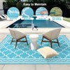Reversible Rug, Waterproof Geometric Mat for Patio, Deck & Picnics - 3 of 4