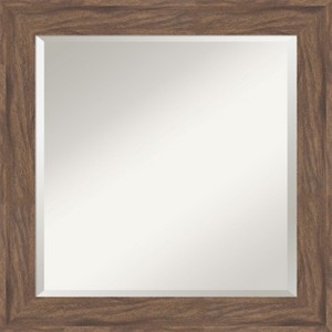 Amanti Art Pia Medium Brown Beveled Framed Bathroom Vanity Wall Mirror - 1 of 4
