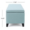 GDFStudio Carducci Contemporary Upholstered Storage Ottoman with Birch Legs - 4 of 4
