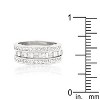 Slickblue Women’s Sparkling 3.1 Ct. Cubic Zirconia Eternity Ring Set – Rhodium-Plated, Sizes 5-10 - 3 of 4