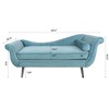 68.31" Fabric Chaise Lounge with Scroll Arms and Tapered Birch Legs - 2 of 4