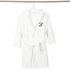 Personalized Linum Kids 100% Polyester SUPER PLUSH Double Brushed Hooded Bathrobe in Black Script Font - 2 of 3