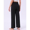 INSPIRE CHIC Womens Pajama Pants Wide Leg Casual Lounge Yoga Drawstring Bottoms - 4 of 4