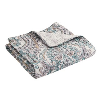 Rome Multicolor Cotton Quilted Reversible Throw Blanket