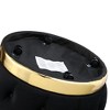 Dsvimoy Accent Chair 360 Swivel Chair with Storage and Gold Metal Base for Living Room and Bedroom, Black, 33"*26"*18" - 3 of 4