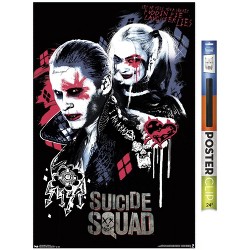 Trends International Dc Comics Movie Suicide Squad Twisted Love Premium Framed Wall Poster Prints Beechwood Hanger Bundle 22 375 X 34 Target