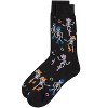 Memoi Men's "Howdy Skeletons" Halloween Holiday Novelty Crew Sock Black 10-13 - 3 of 4