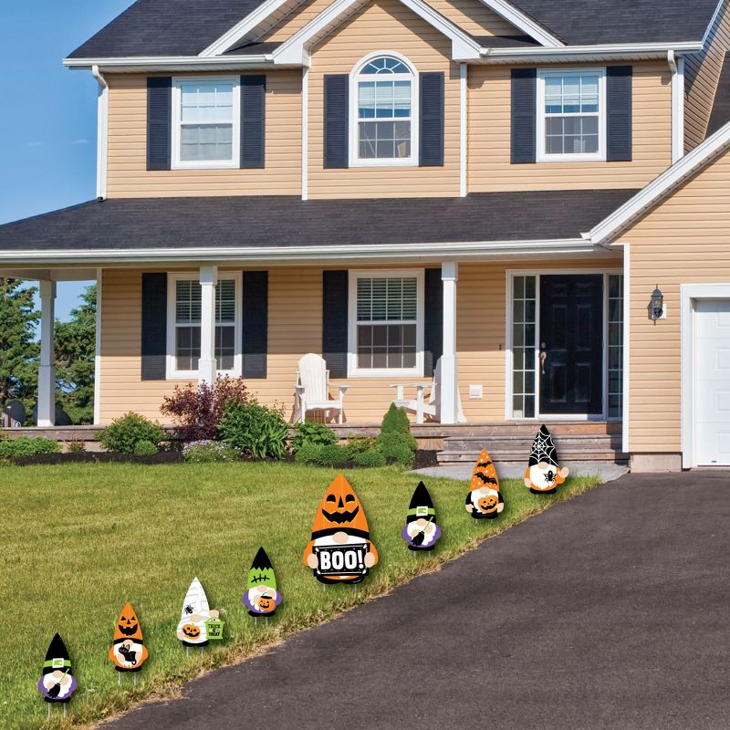 Big Dot of Happiness Halloween Gnomes - Yard Sign and Outdoor Lawn Decorations - Spooky Fall Party Yard Signs - Set of 8, 2 of 8