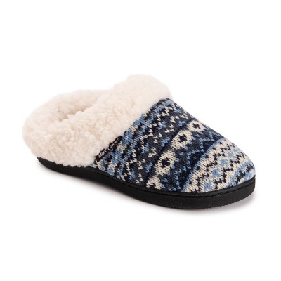 MUK LUKS Women's Suzanne Clog Slipper, Blue, XL (11-12)