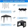 SKONYON 10' x10' Canopy Tent Instant Pop-Up Canopy Folding Tent Sun Shelter UV50+ - 4 of 4