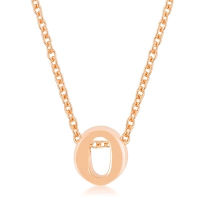 Slickblue Stylish Custom Initial Necklace for Women, 18" Link Chain+2" Ext., Rose Gold/Gold/Silver Options, b-z Options