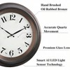 18 Inch Large Illuminated Wall Clock with AI Night Sensor Modern Farmhouse Wall Clock for Living Room Bedroom Bathroom - 3 of 4