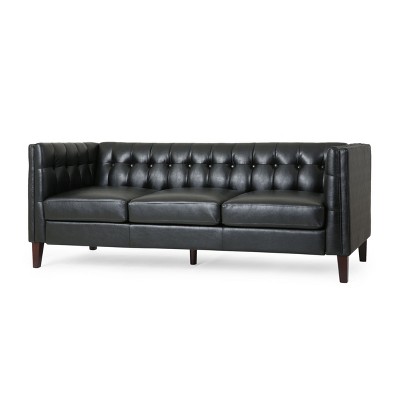 NicBex 75.5 Inch Morden 3-Seater PU Sofa with Tufted Back for Living Room,Office,Apartment